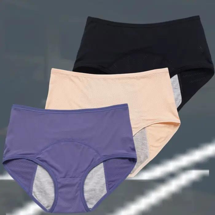 Culotte Physiologique pour Femme, Sous-Vêtement Menstruel Confortable, Imperméable, Taille Moyenne, 
