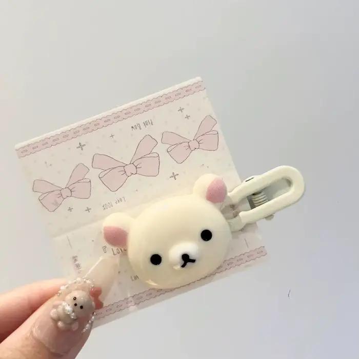Pince à cheveux mignonne Easy Bear pour filles, accessoire de coiffure Rilakkuma, pince à cheveux de