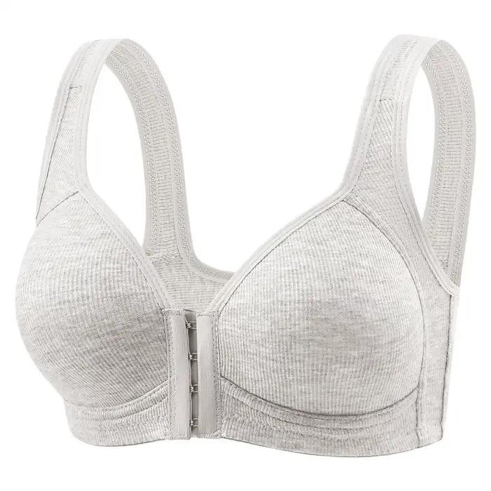 Soutien-gorge à fermeture avant pour femme, confortable, push-up, pour le sommeil, léger et conforta