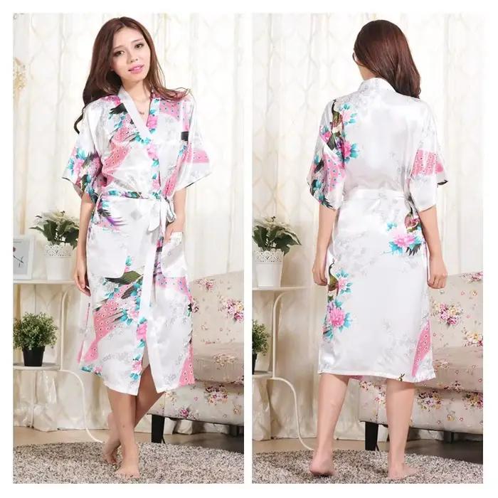 Nouvelles Robes en rayonne pour femmes, vêtements de nuit à fleurs, vêtements de maison, Lingerie in