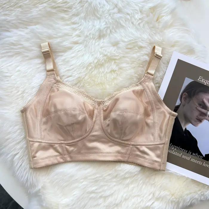 Soutien-gorge sans fil buste complet grande taille femmes couverture complète minimiseur soutien con