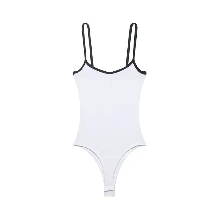 Combinaison Femme Été 2026 Nouvelle Collection Style Fille Tendance Col Rond Biais Coloré Bretelles 