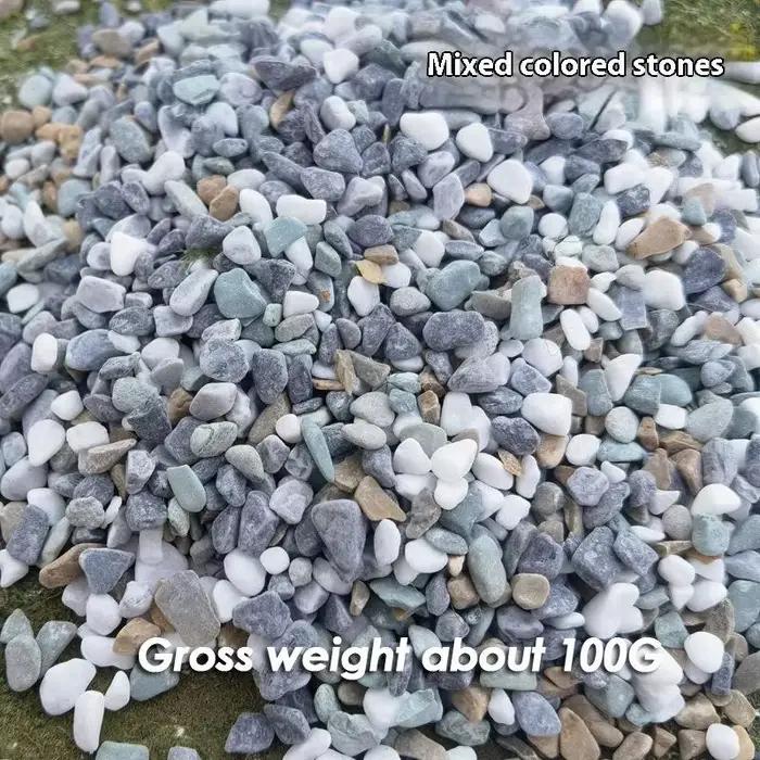 1 ensemble 100g Micro gravier roche au sol simulée petite pierre pour bricolage scène de Table de sa
