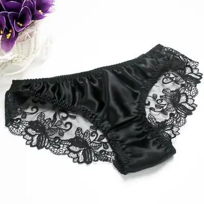 Pure injLingerie-Slip en dentelle pour femme, vêtements de scène physiologique, pas de document natu