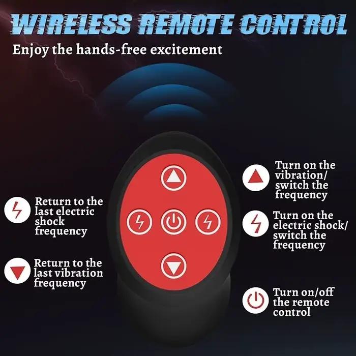 Vibromasseur anal à décharge électrique pour hommes, télécommande sans fil, plug anal vibrant, masse