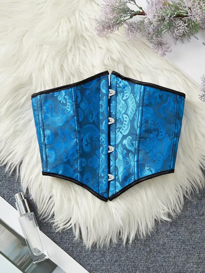 Ceinture Corset Courte Style Rétro, Correcteur de Posture, Sangle de Maintien Abdominal et Dorsal, S