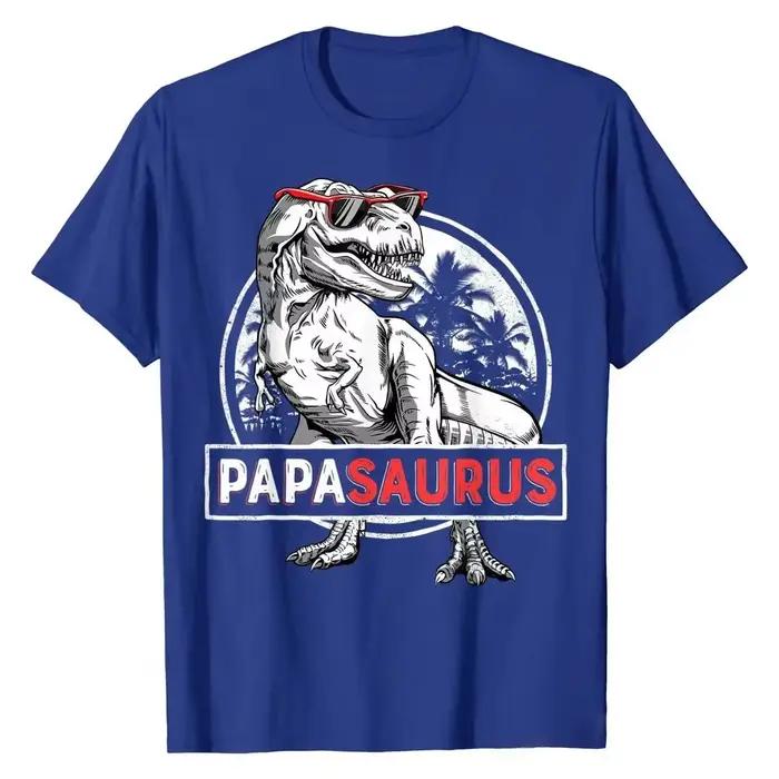 PAPASAURUS t-shirt PAPASAURUS T rex Papa Saurus dinosaure hommes papa papa classique coton haut pour
