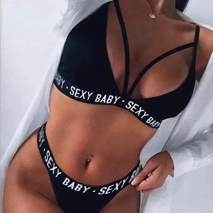 Lingerie sexy noire et rouge pour femme, sous-vêtements érotiques, babydoll, vêtements de nuit, tedd