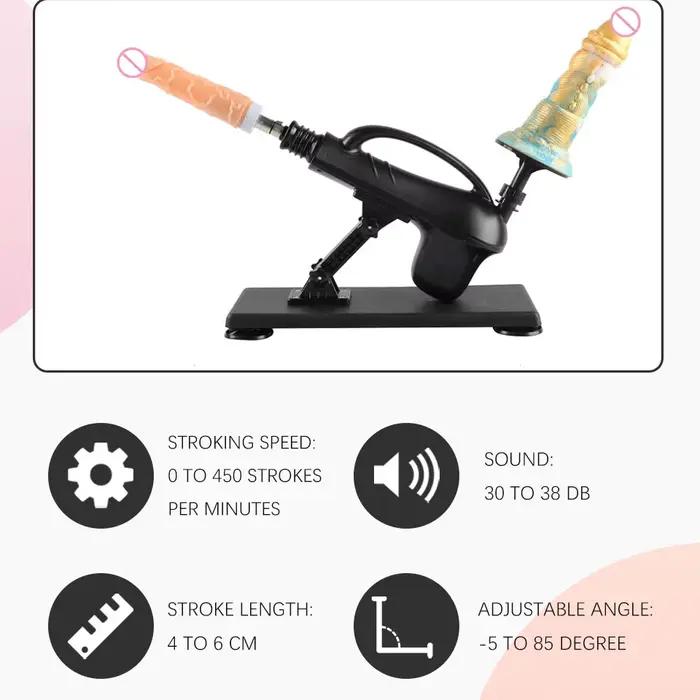 Machine Sexuelle Filaire/Sans Fil pour Homme et Femme, Gode Vibrateur Réglable, avec Pompage, Jouets
