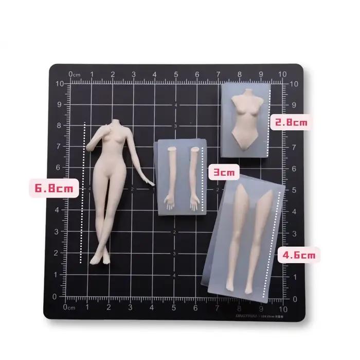 Moule en silicone pour corps de figurine en poterie, pour femmes/hommes, pour la création de statues