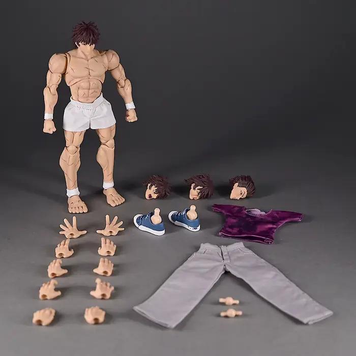 Figurine d'action Baki Hanma, corps musclé avec 3 têtes supplémentaires, poupée de combat en PVC, mo