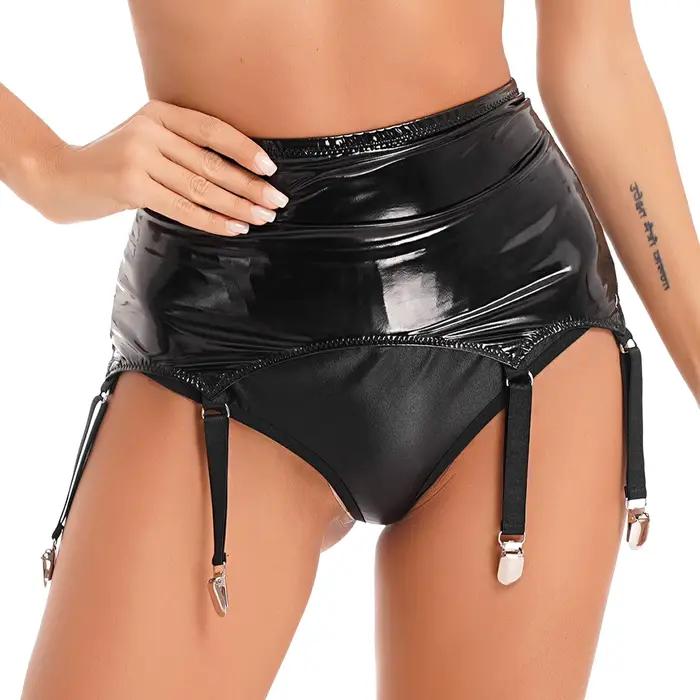 Jarretières Wetlook pour femmes avec Clips métalliques, Lingerie, vêtements de nuit, ceinture de jar