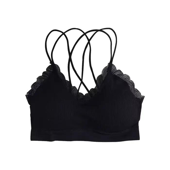 Soutien-gorge tubulaire en dentelle sans couture pour femme, soutien-gorge de sport doux et conforta
