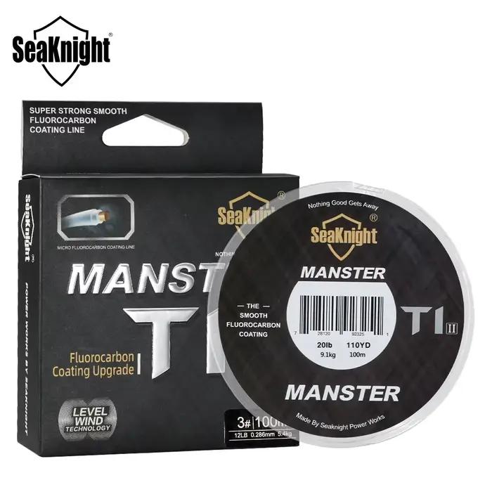 SeaKnight Manster 2025 nouveauté T1-II 100M ligne de pêche en fluorocarbone 100% revêtement Monofila
