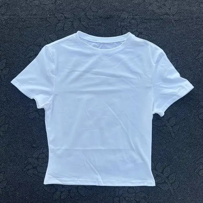T-Shirt de Yoga serré à manches courtes pour femmes, couleur unie, doux et respirant, nombril exposé