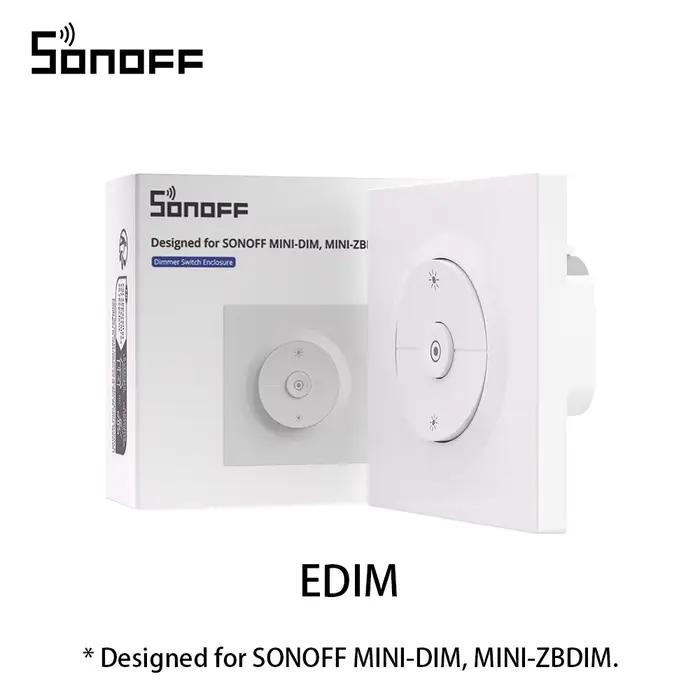 Boîtier de variateur de lumière SONOFF EDIM Fusion Series, design ultra-plat en PC, bouton micro-arc