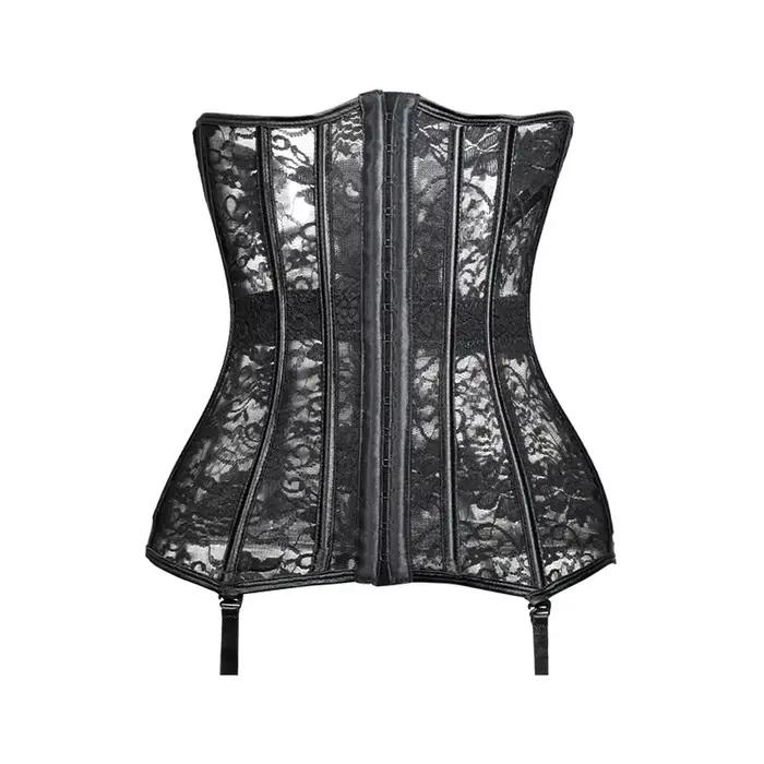 Corset sous le buste avec ceinture jarretelles, Lingerie Sexy, S-6XL