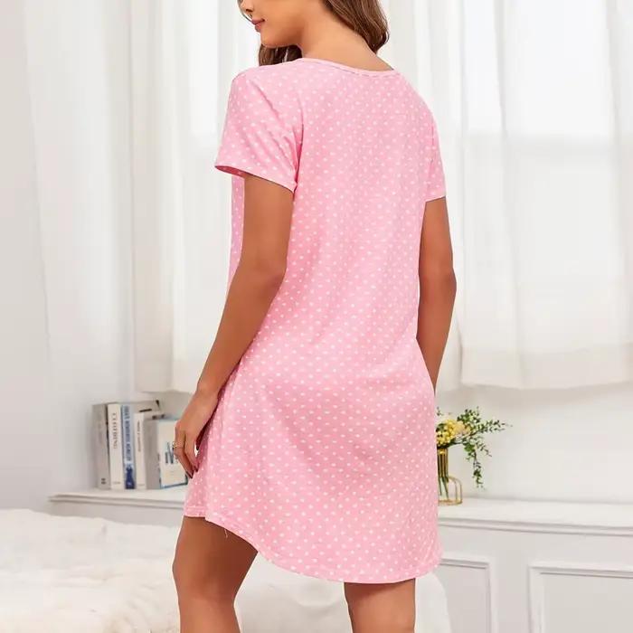 Chemise de nuit en soie de lait pour femmes