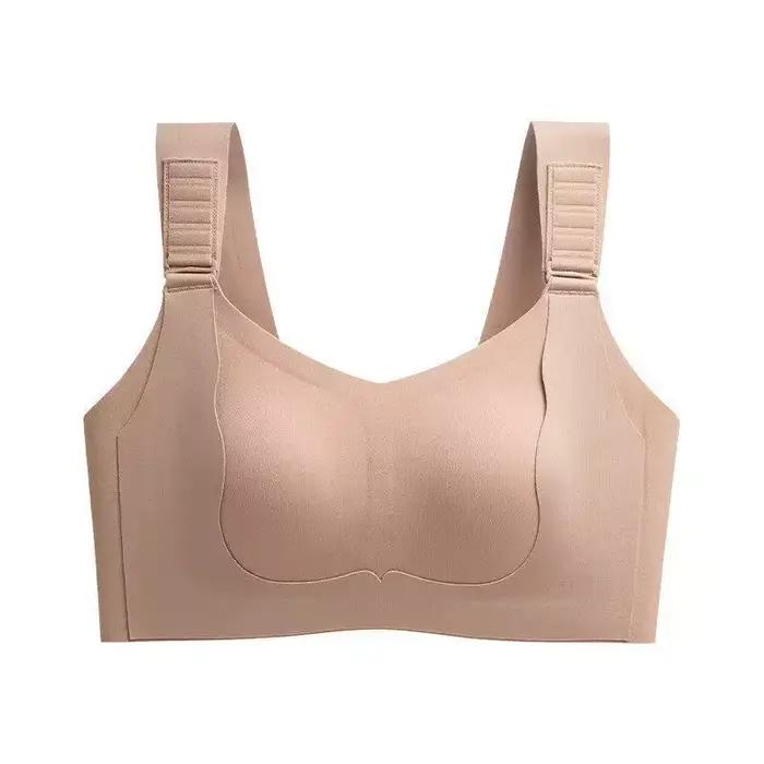 Soutien-gorge sans couture grande taille anti-affaissement avec bretelles réglables