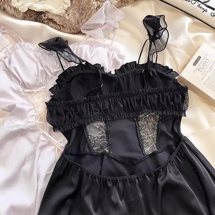 Chemise de nuit française sexy pour femme