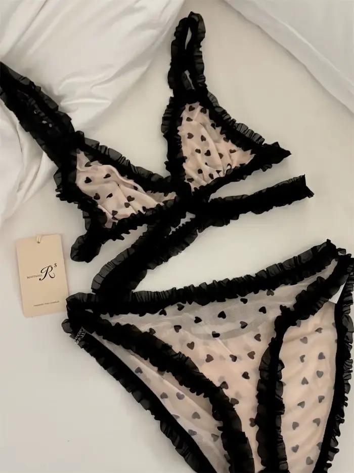 Vintage velvet niche lace sexy lingerie women thin section without steel ring top underwear support gathered bra set bras