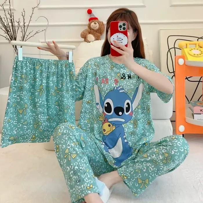 Nouvel ensemble pyjama trois pièces pour femme