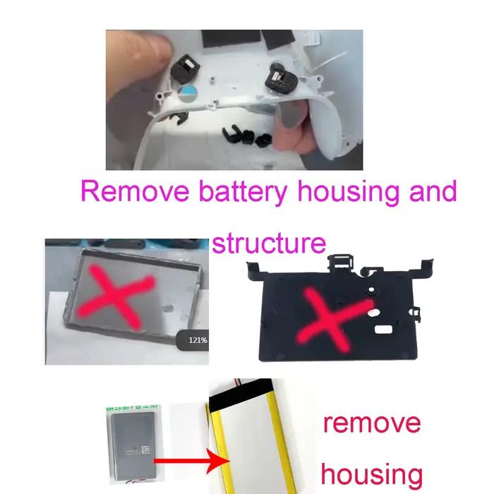 Structure de support pour manettes PS5 PS4, style DSE, imprimée en 3D, à assembler soi-même, nécessitant la suppression du compartiment de batterie et de la structure.