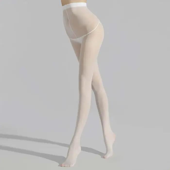 1 paire de collants blancs pour femmes