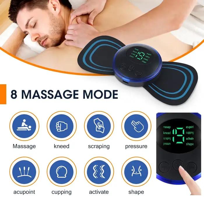 Ensemble de masseur de cou électrique intelligent, Patch Cervical, 8 Modes, 19 niveaux d'intensité, outils de Massage portables à usage domestique pour soulager la Fatigue
