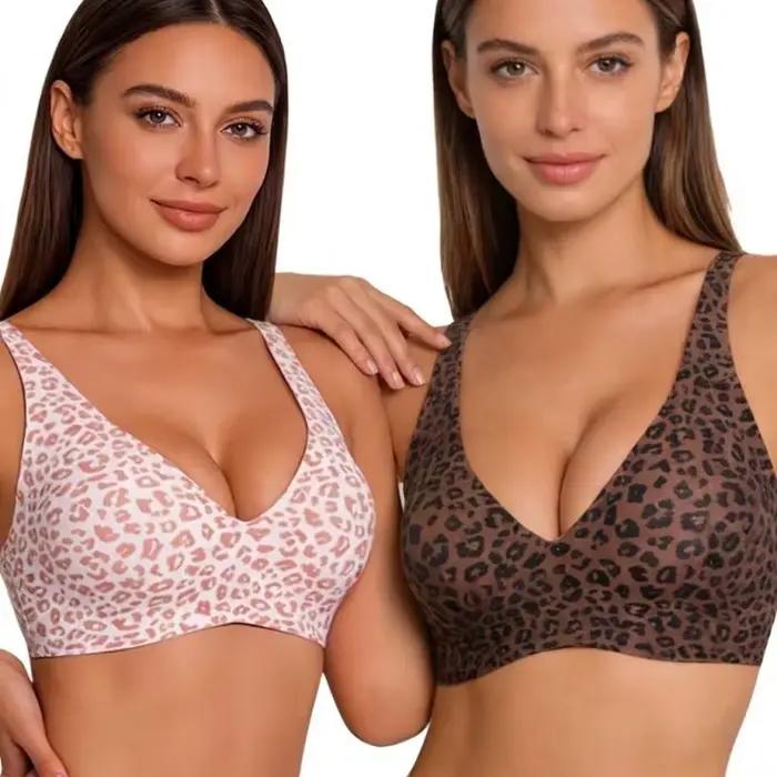 Soutien-gorge imprimé léopard pour femme