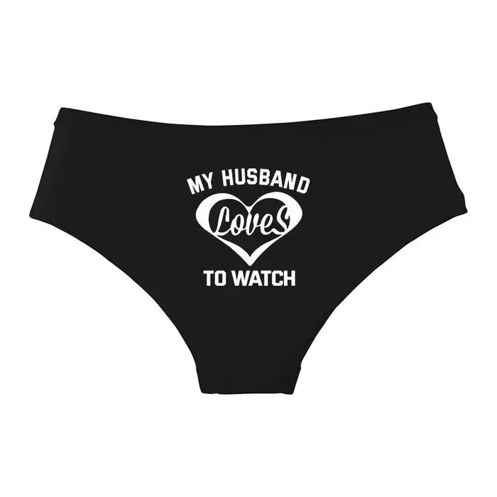 MY HUSBAND LOVE TO WATCH Femmes Culottes Sexy Confortables Sous-Vêtements Féminins Sans Couture Culottes Chaudes Lingerie Dames Slips