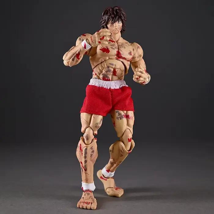 Figurine articulée Baki Hanma Battle Damaged avec têtes et mains interchangeables, modèle anime en boîte, en stock pour collectionneurs