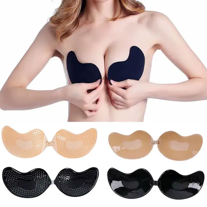 Soutien-gorge Invisible collant en Silicone pour femmes, Push Up, Bralette, cache-mamelon, fermeture frontale, Lingerie sans bretelles réutilisable