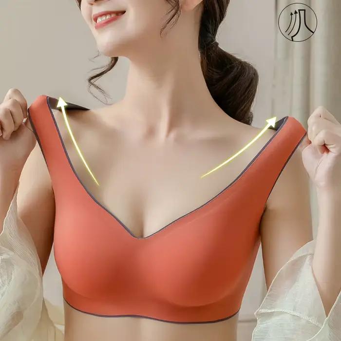 Soutien-gorge en latex confortable sans anneau en acier pour femme