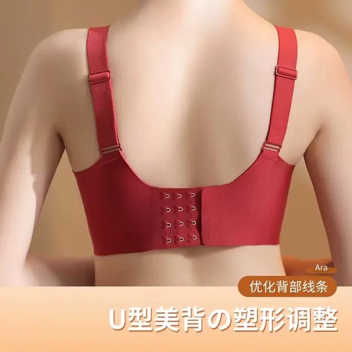 Soutien-gorge sans couture pour femmes, grande taille, brassière sans fil, légèrement doublé, couverture complète, bonnet C D E, sexy, solide, rembourré, basique