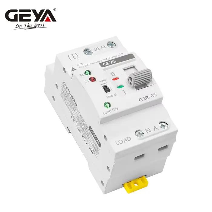 Interrupteur de transfert automatique GEYA G2R ATS Mini 220V 230V, commutateurs électriques à double alimentation, alimentation ininterrompue 63A 110V