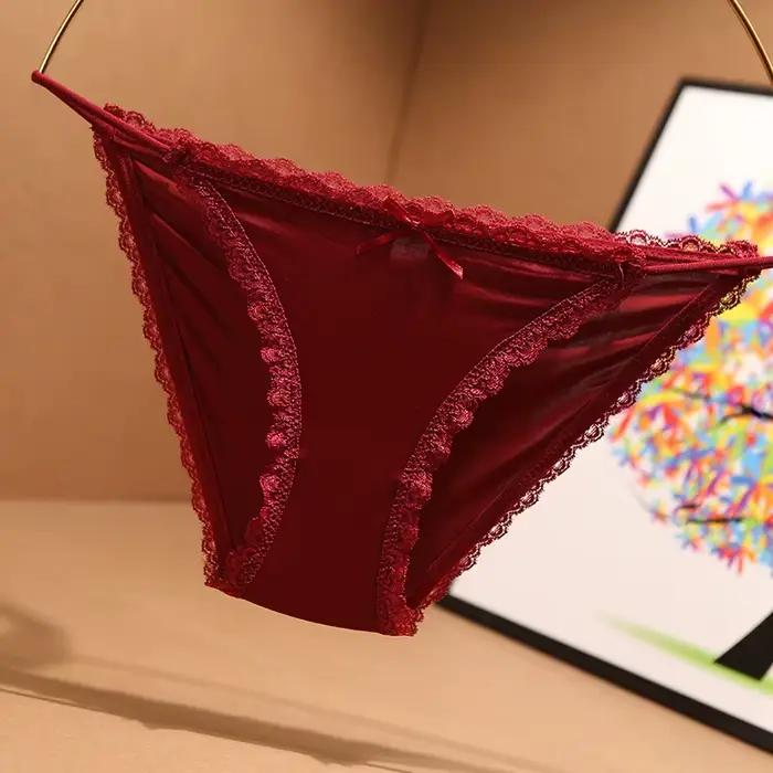Sous-vêtements en coton respirant et Sexy pour femmes, Lingerie en dentelle douce, slips féminins mignons, culottes confortables à rayures, offre spéciale, 2023