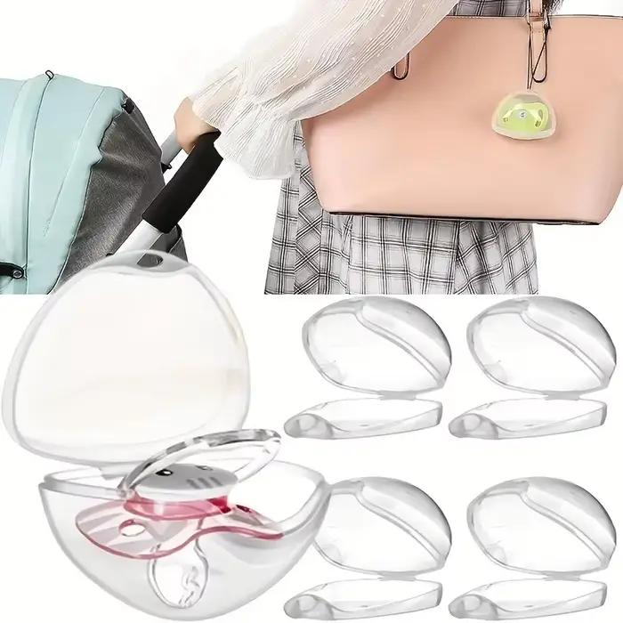 Étui à sucette Transparent, boîte porte-sucette, étui de protection de mamelon sans BPA pour voyage et maison