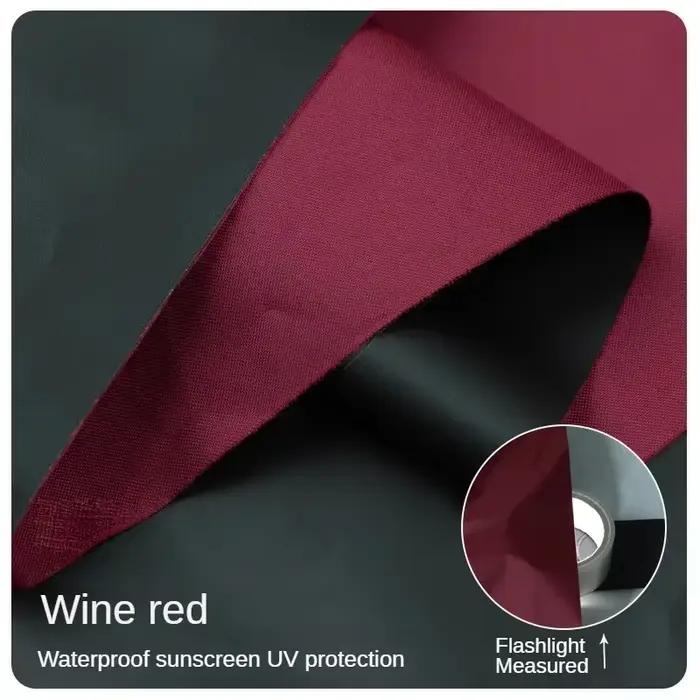 Tissu Imperméable Double Face Enduit au Mètre pour Rideaux, Parapluie, Tentes, AwO2, Couture, Extérieur, Grille Solaire, Bleu, Noir
