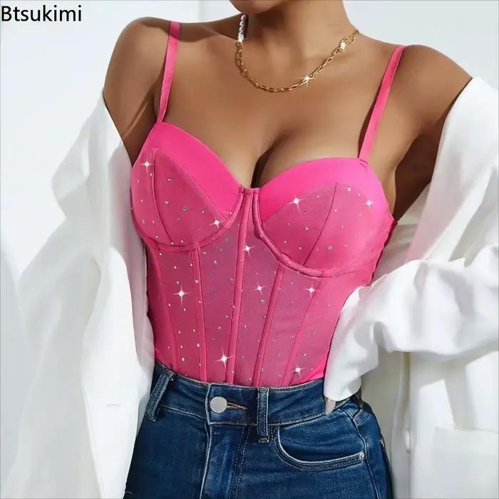 Combinaison moulante sexy à sequins pour femme