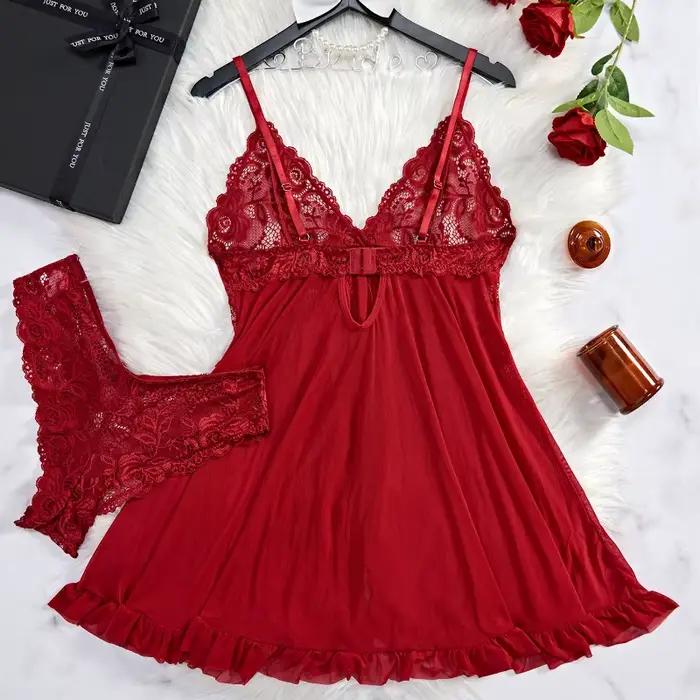 Ensemble de Lingerie en dentelle pour femmes