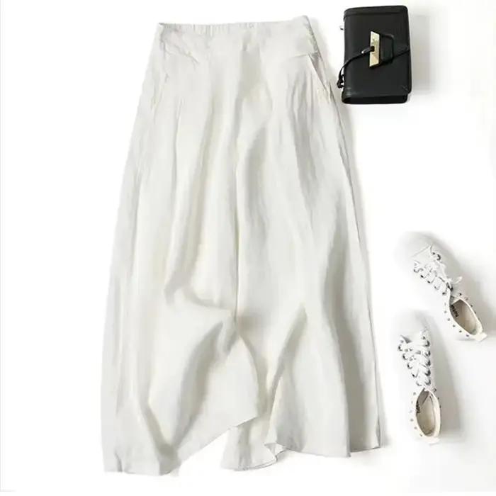 Culottes d'été 2026 pour femmes en coton et lin