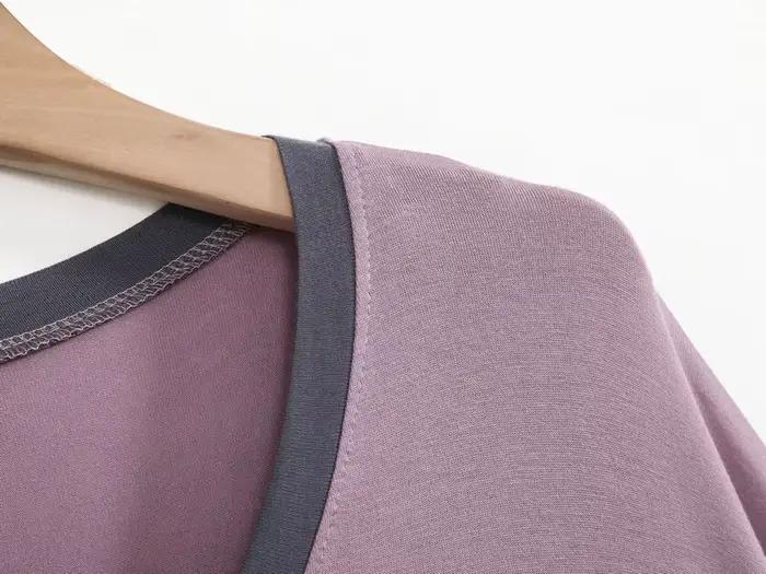 Vêtements de nuit femme dessin animé imprimé chemise