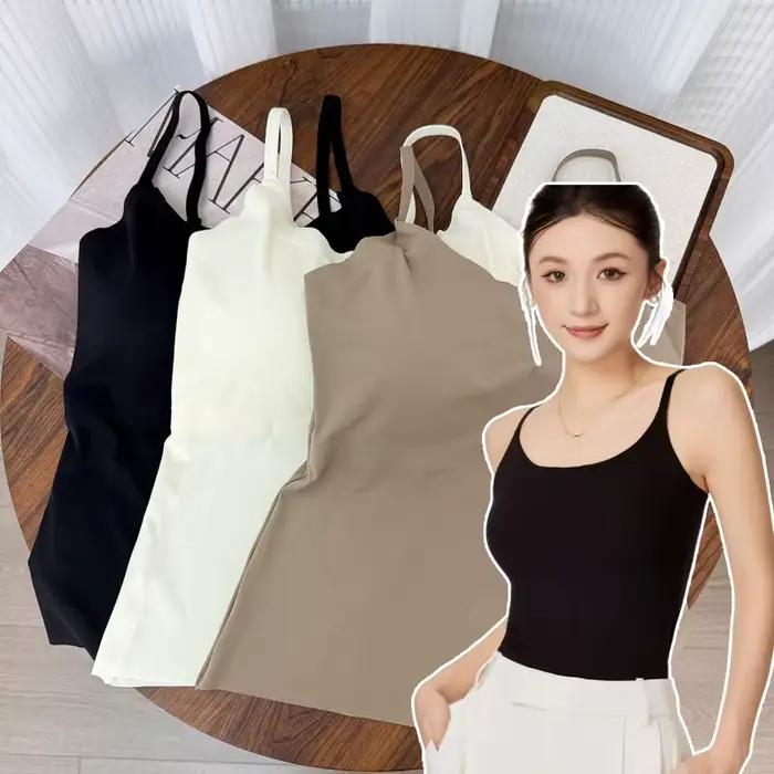Soutien-gorge intégré extensible pour femmes, débardeur sans couture avec soutien rembourré intégré, Anti-affaissement, sous-vêtements d'été, cadeau à la mode