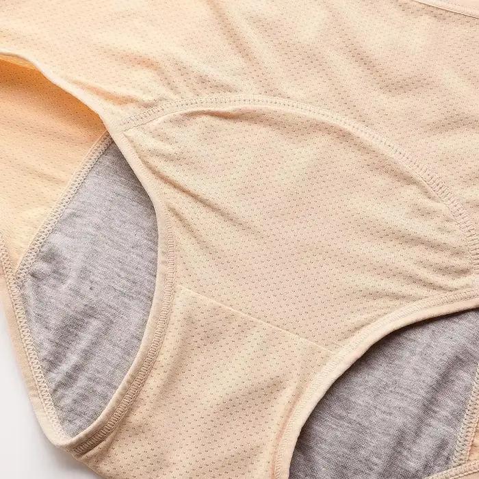 Culotte menstruelle anti-fuite, pantalon physiologique, sous-vêtements pour femmes, slip imperméable en coton, grande taille, Lingerie féminine
