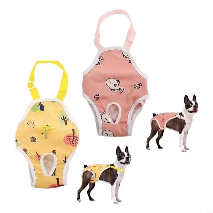 Couche lavable pour chien, facile à réutilisable, confortable avec sangles réglables, antidérapante, 87HA