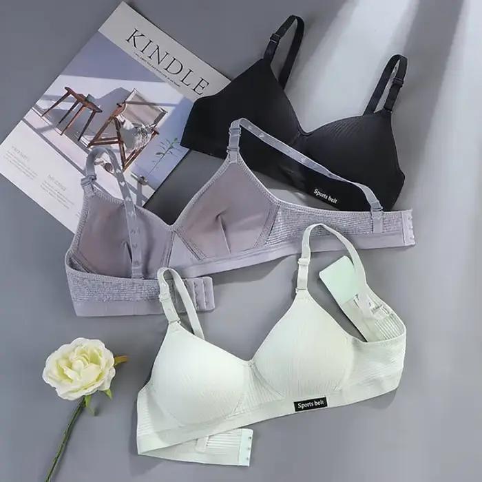 Soutien-gorge en coton pour femmes style tous les jours sans fil en élasthanne et nylon couleur blanc ou noir pour maintien Push vers le Haut et confort optimal occasions quotidiennes et spéciales