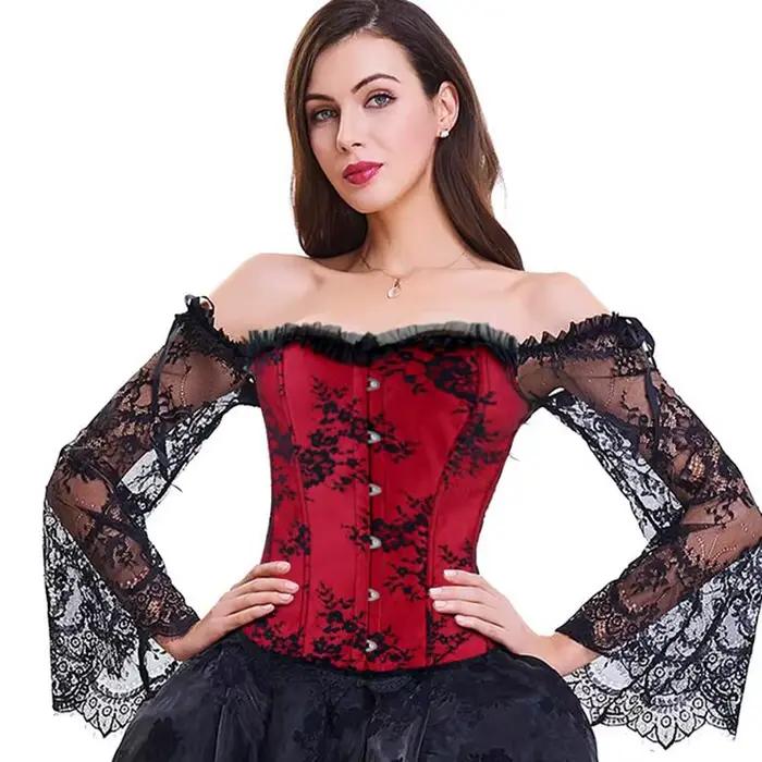 Dentelle Corset Top Femmes Shapewear Fajas Taille Formateur Minceur Lingerie Blusas Body Shaper Femme Corsets Sexy Outwear Shaping Tops