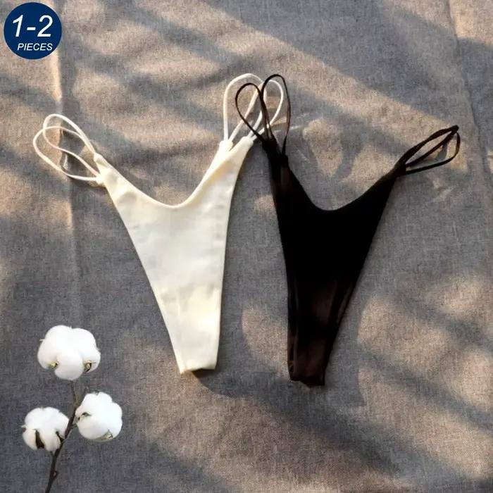 Culotte tanga brésilienne en coton pour femmes