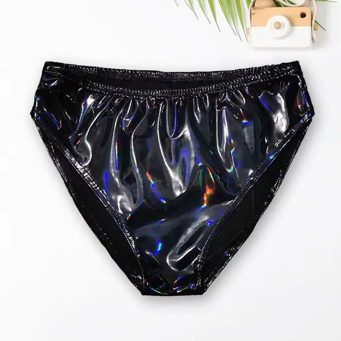 Femmes caleçons charmant taille haute brillant miroir peinture